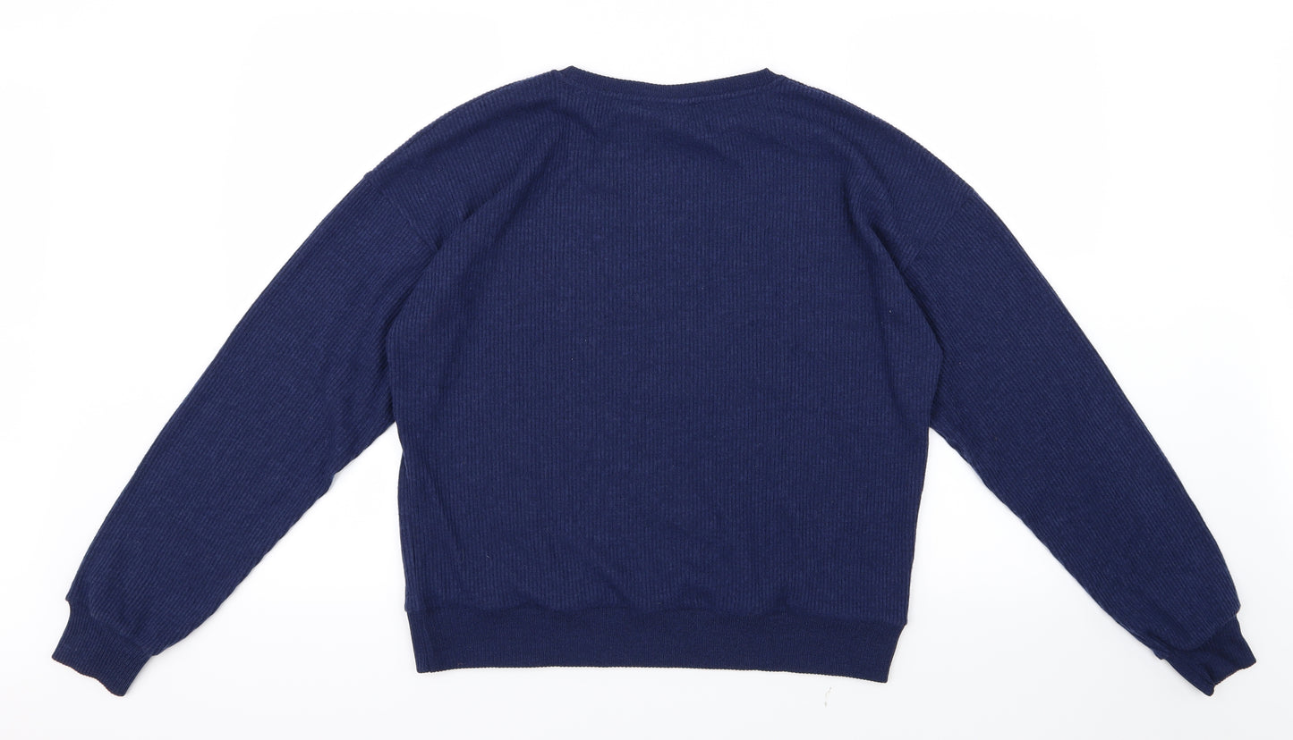 Chelsea Peers Mens Blue  Knit Pullover Jumper Size S