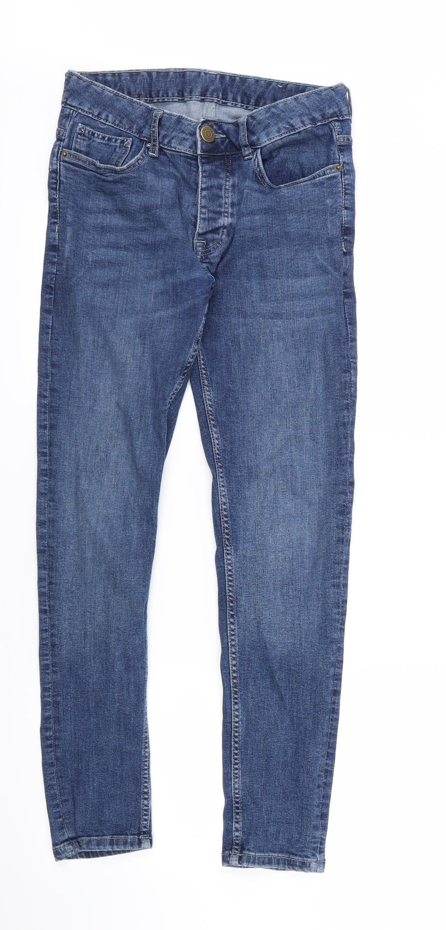 Denim Co. Mens Blue  Denim Straight Jeans Size 28 in L28 in