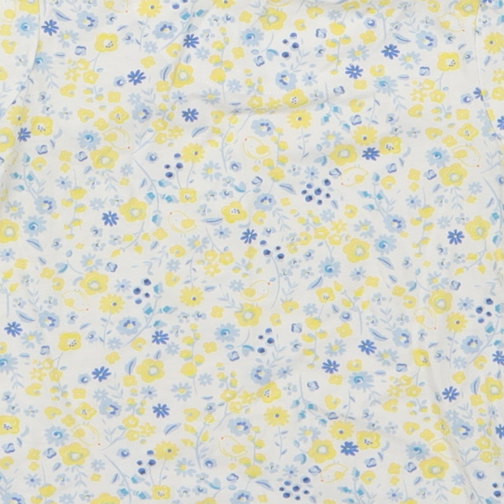 Tu  Girls Yellow Floral  Basic T-Shirt Size 12-18 Months