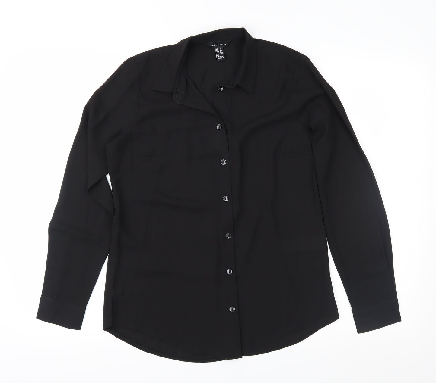 New Look Womens Black   Basic Button-Up Size 6
