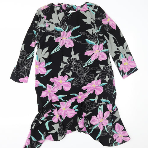 River Island Womens Black Floral  Shift  Size 8
