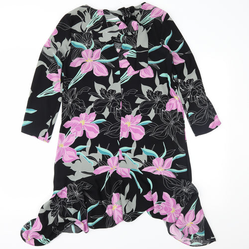 River Island Womens Black Floral  Shift  Size 8