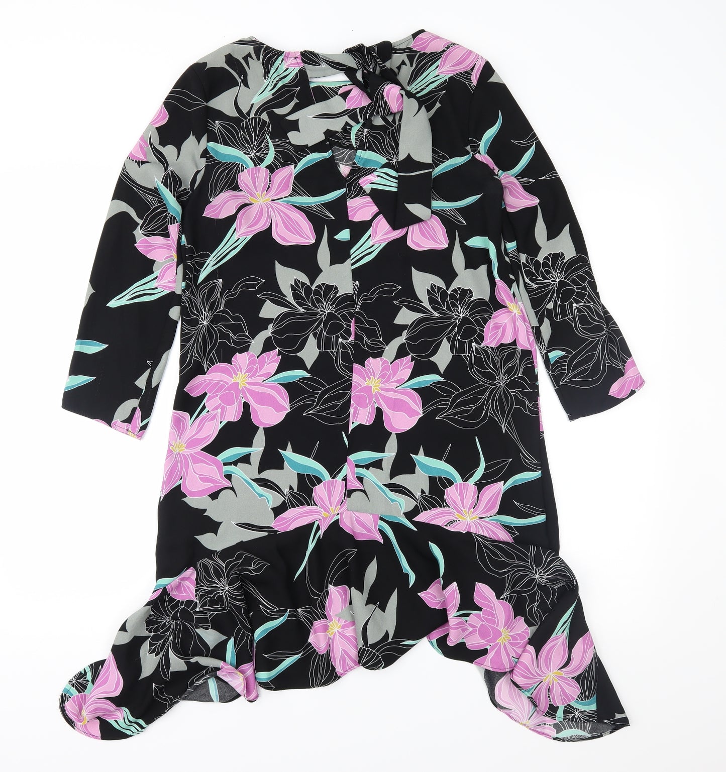 River Island Womens Black Floral  Shift  Size 8