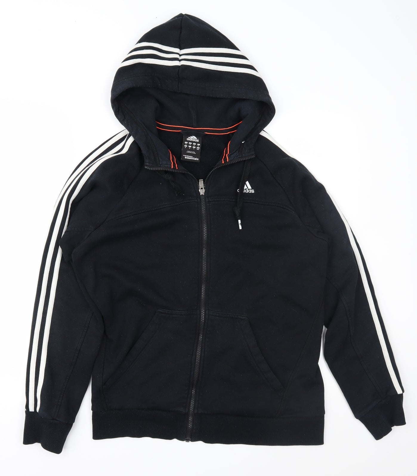adidas Mens Black   Full Zip Hoodie Size M