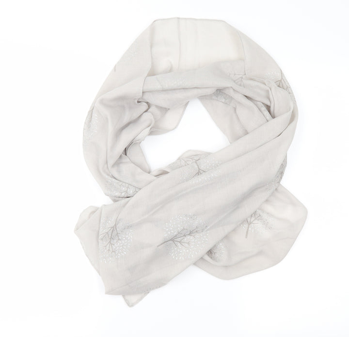 Preworn Womens Grey Geometric Shawl/Wrap