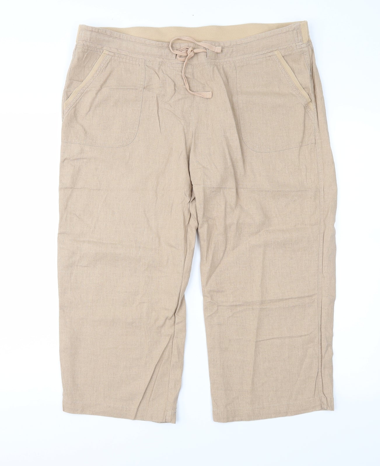 Mystify Womens Brown   Cropped Trousers Size 18 L21 in