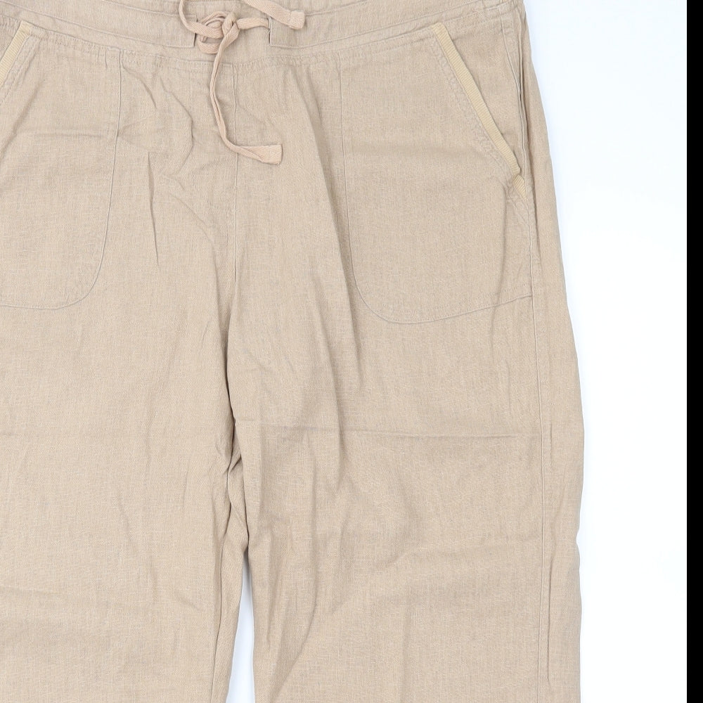 Mystify Womens Brown   Cropped Trousers Size 18 L21 in