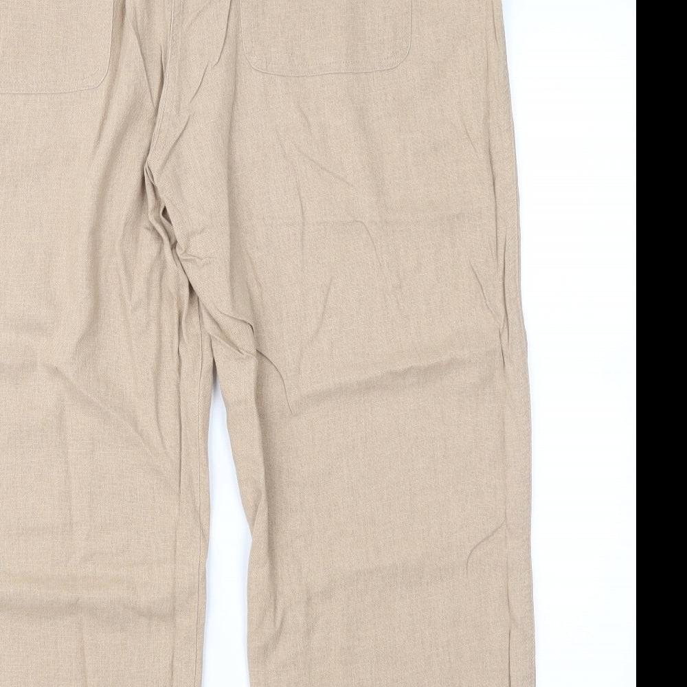 Mystify Womens Brown   Cropped Trousers Size 18 L21 in