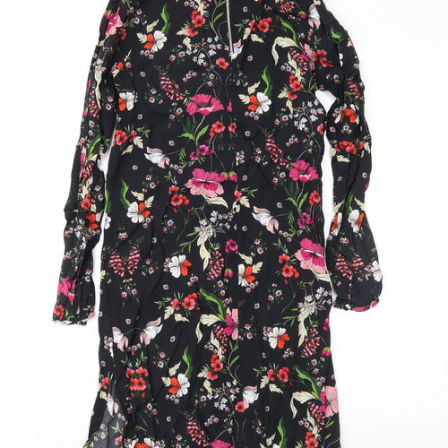 Dorothy Perkins Womens Black Floral  Shift  Size 8