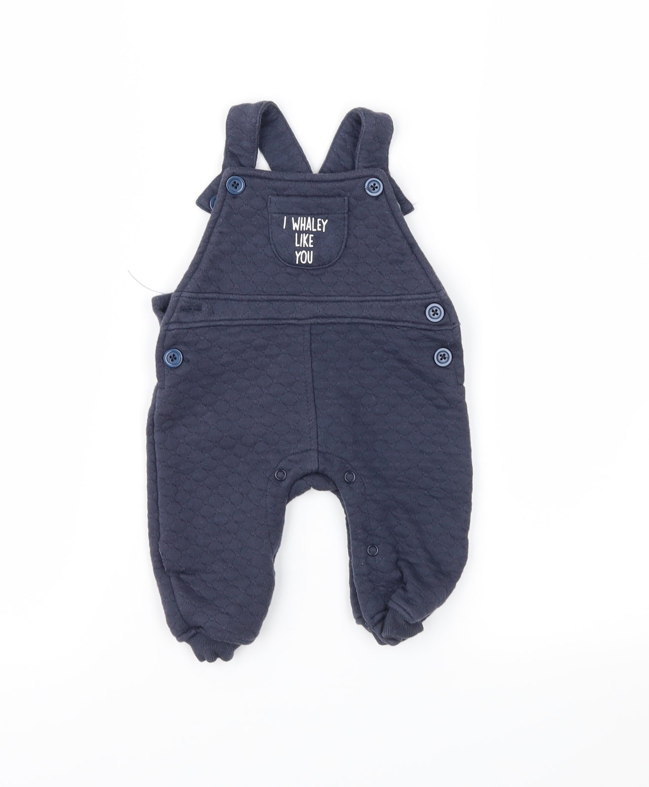 Matalan Baby Blue  Jersey Dungaree One-Piece Size 3-6 Months