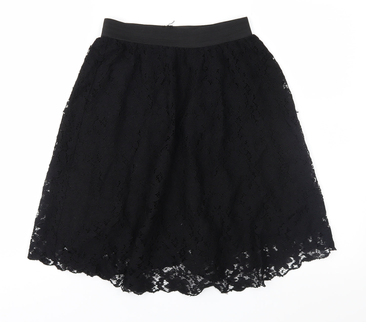 Divided Womens Black  Lace A-Line Skirt Size 8