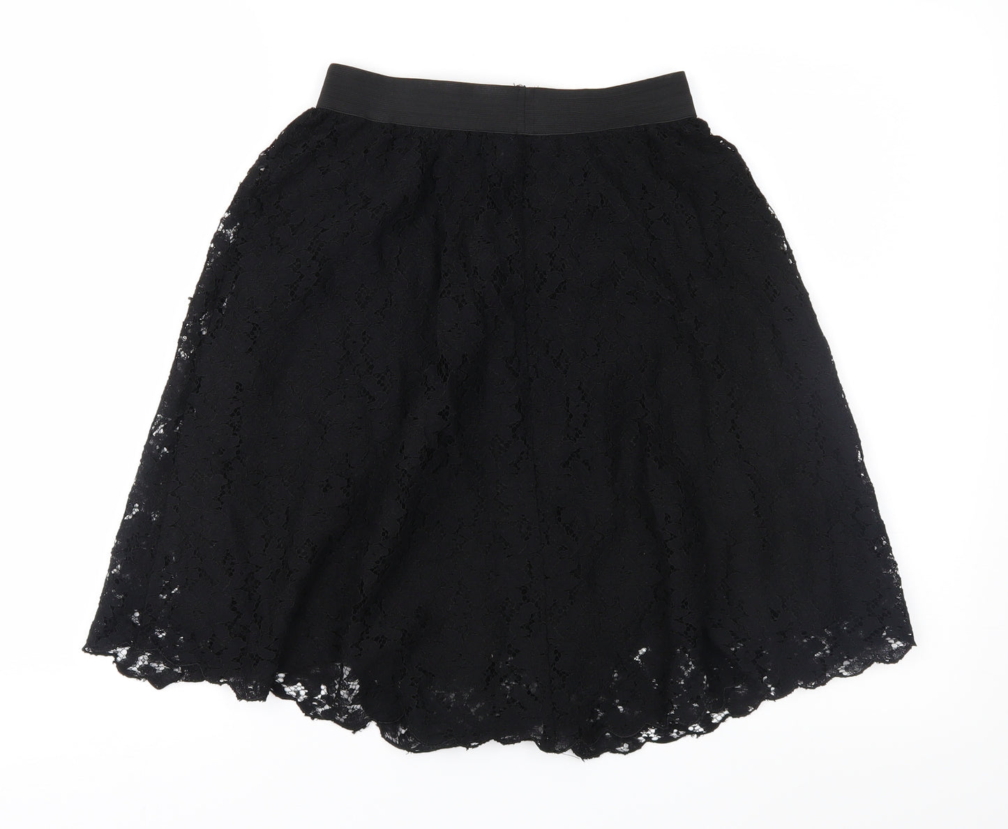 Divided Womens Black  Lace A-Line Skirt Size 8
