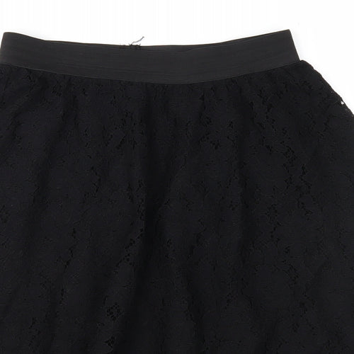 Divided Womens Black  Lace A-Line Skirt Size 8