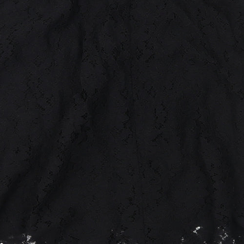 Divided Womens Black  Lace A-Line Skirt Size 8