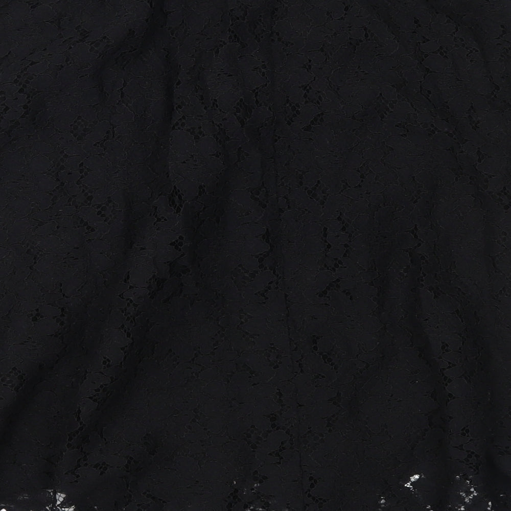 Divided Womens Black  Lace A-Line Skirt Size 8