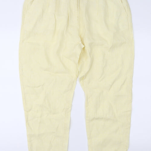Marks and Spencer Womens Yellow   Trousers  Size 16 L27 in