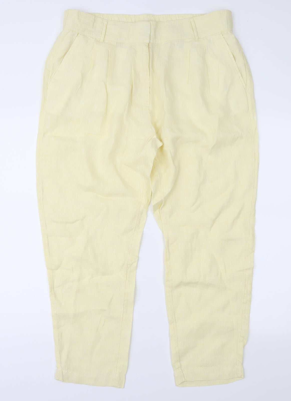 Marks and Spencer Womens Yellow   Trousers  Size 16 L27 in