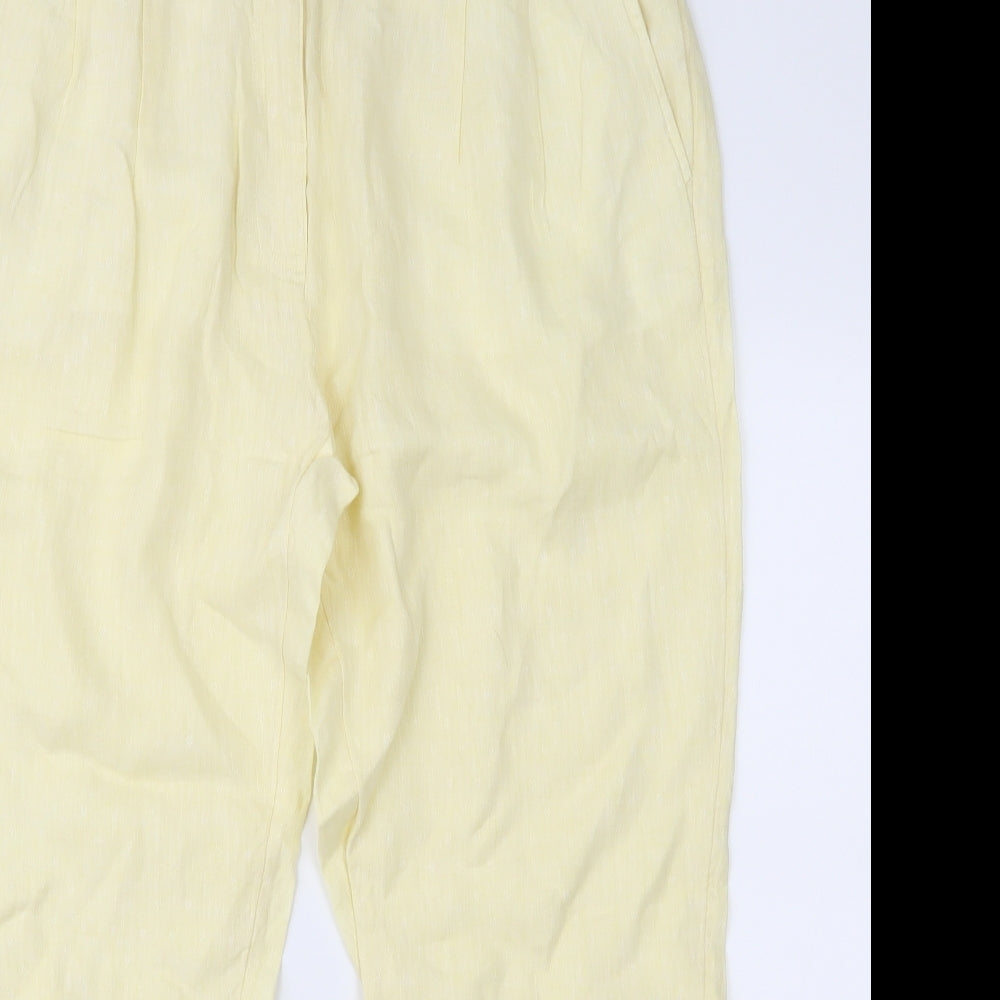 Marks and Spencer Womens Yellow   Trousers  Size 16 L27 in