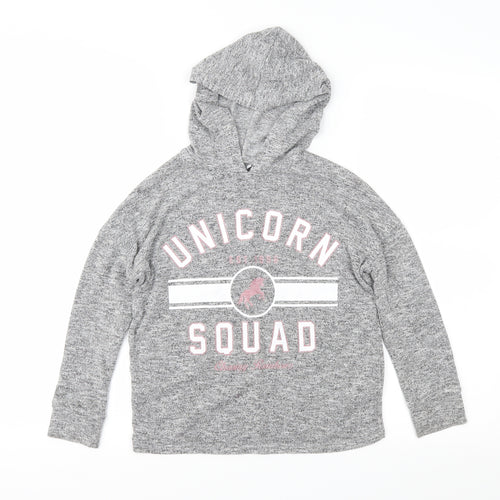 Matalan Girls Grey   Pullover Hoodie Size 8 Years