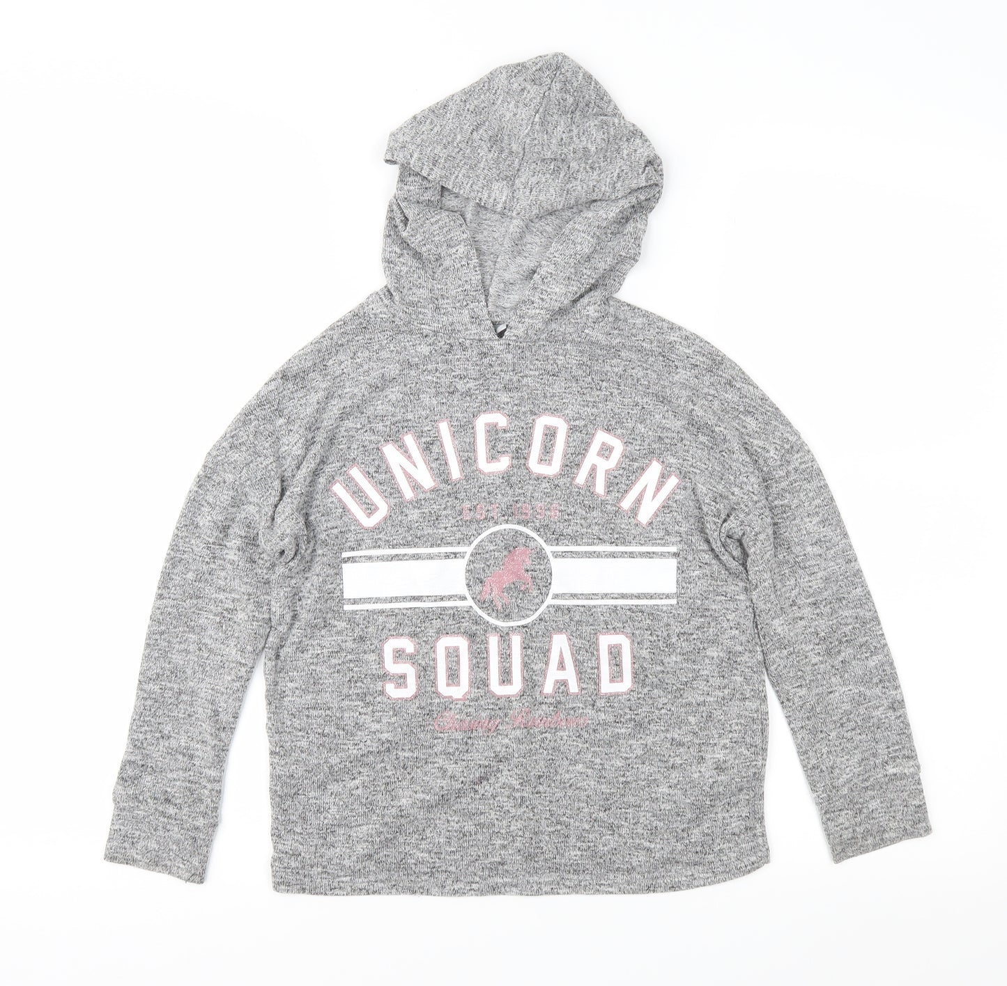 Matalan Girls Grey   Pullover Hoodie Size 8 Years