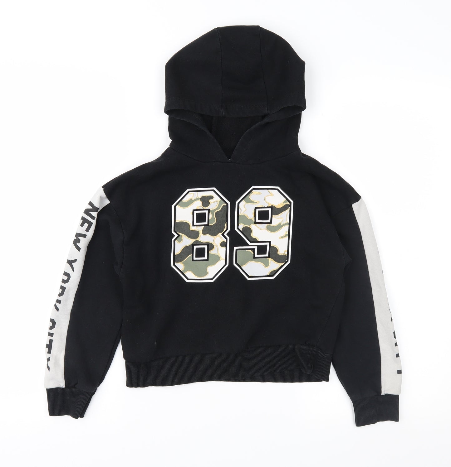 Primark Girls Black   Pullover Hoodie Size 8-9 Years
