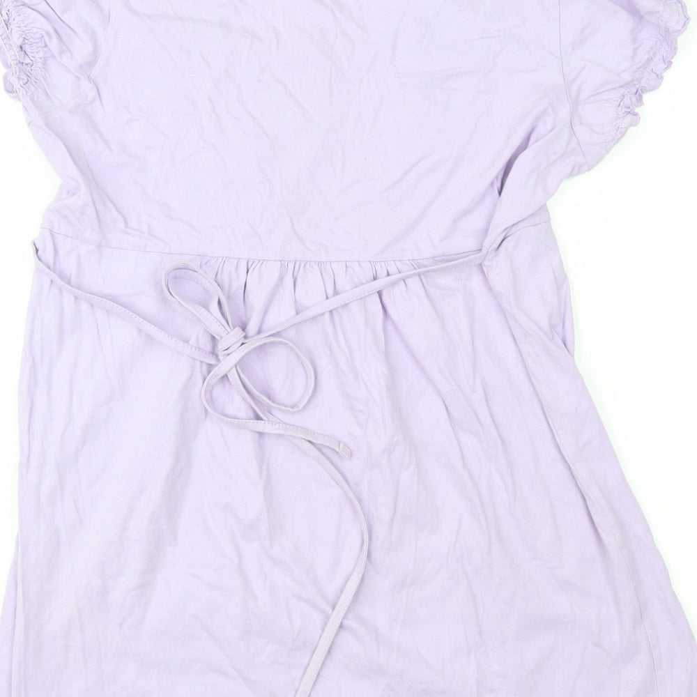 Papaya Womens Purple  Jersey Basic Blouse Size 14