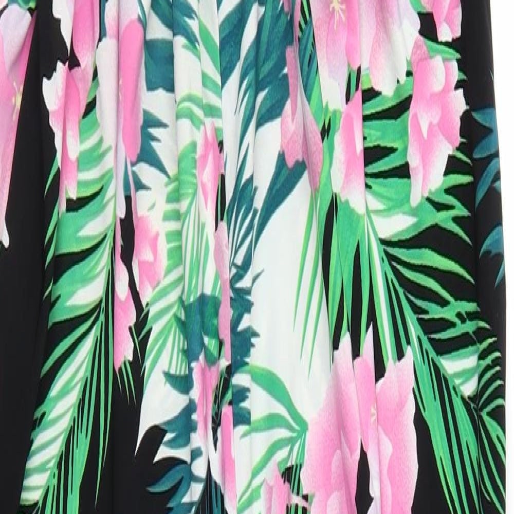 Atmosphere Womens Black Floral  Jumpsuit One-Piece Size 14