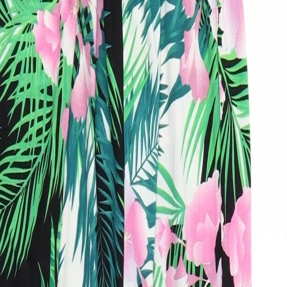 Atmosphere Womens Black Floral  Jumpsuit One-Piece Size 14