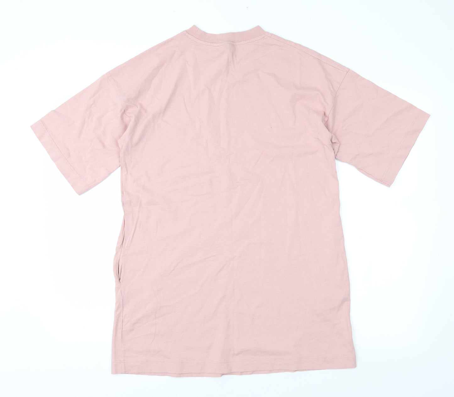 Topshop Womens Pink  Jersey T-Shirt Dress  Size XS