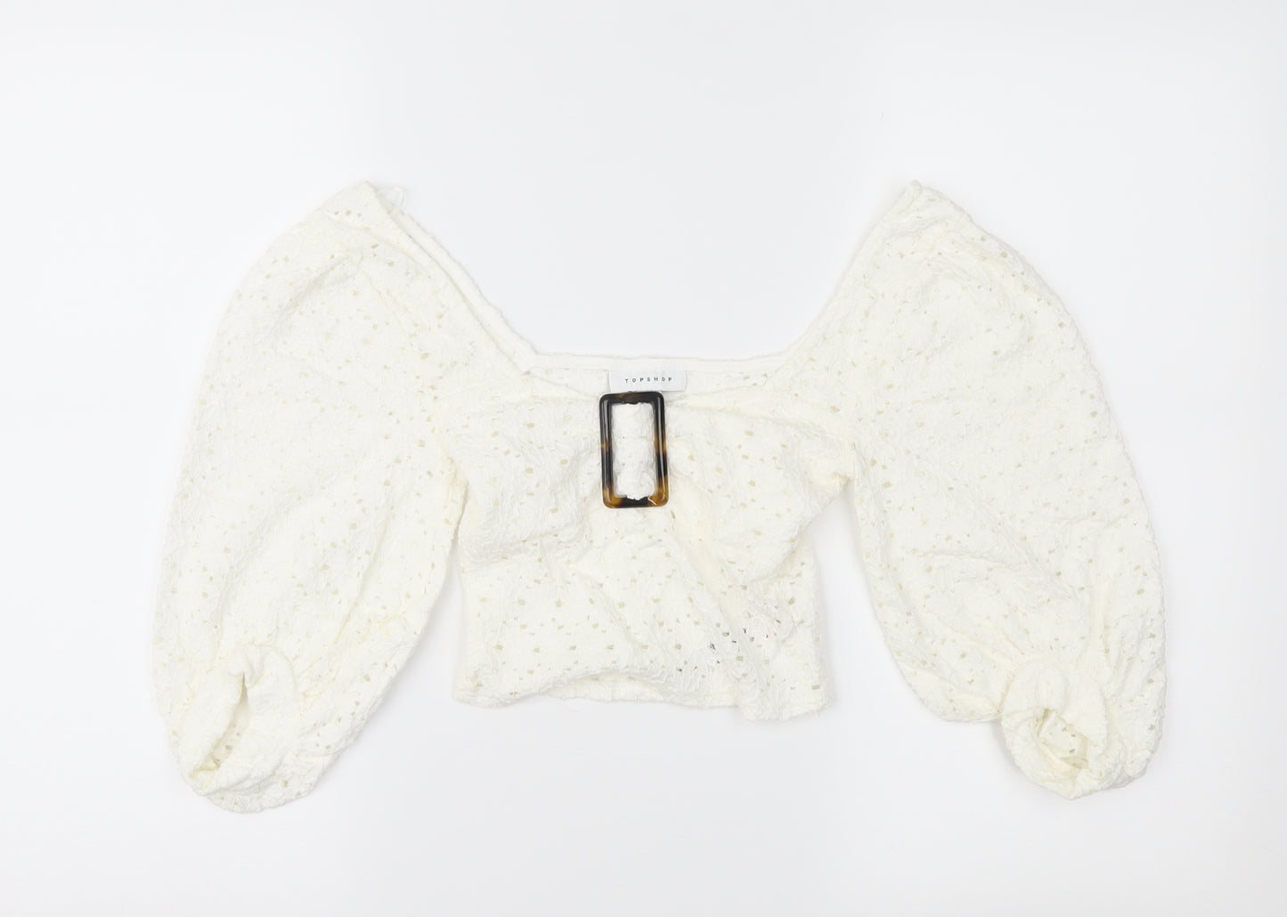 Tpshop Womens White  Lace Basic Blouse Size 6