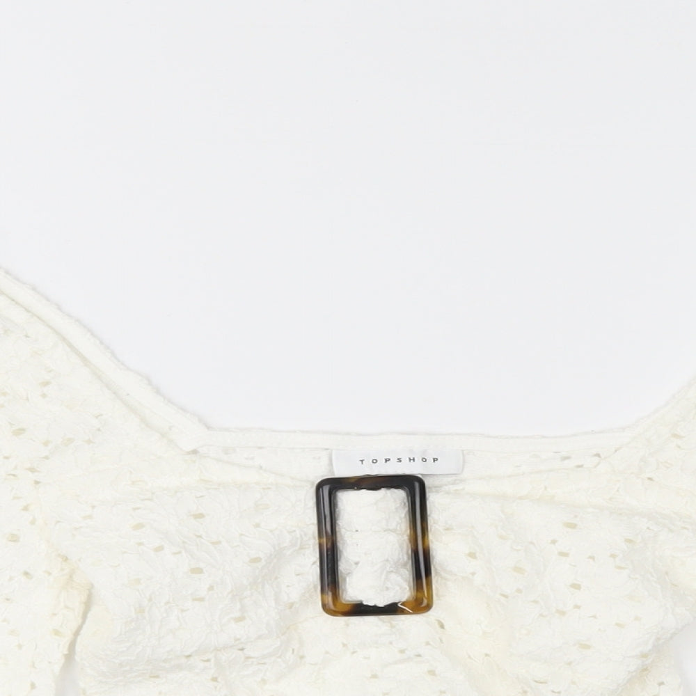 Tpshop Womens White  Lace Basic Blouse Size 6