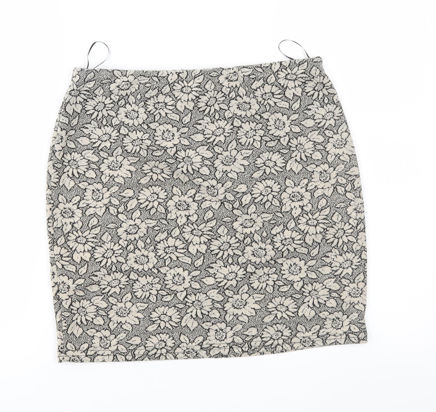 New Look Womens Brown Floral  Straight & Pencil Skirt Size 12