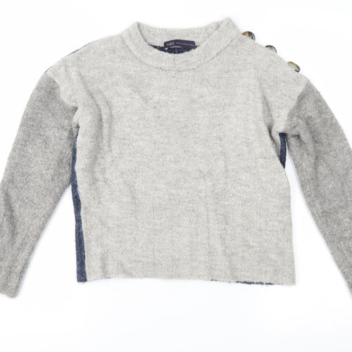 Marks and Spencer Womens Grey  Knit Pullover Jumper Size S