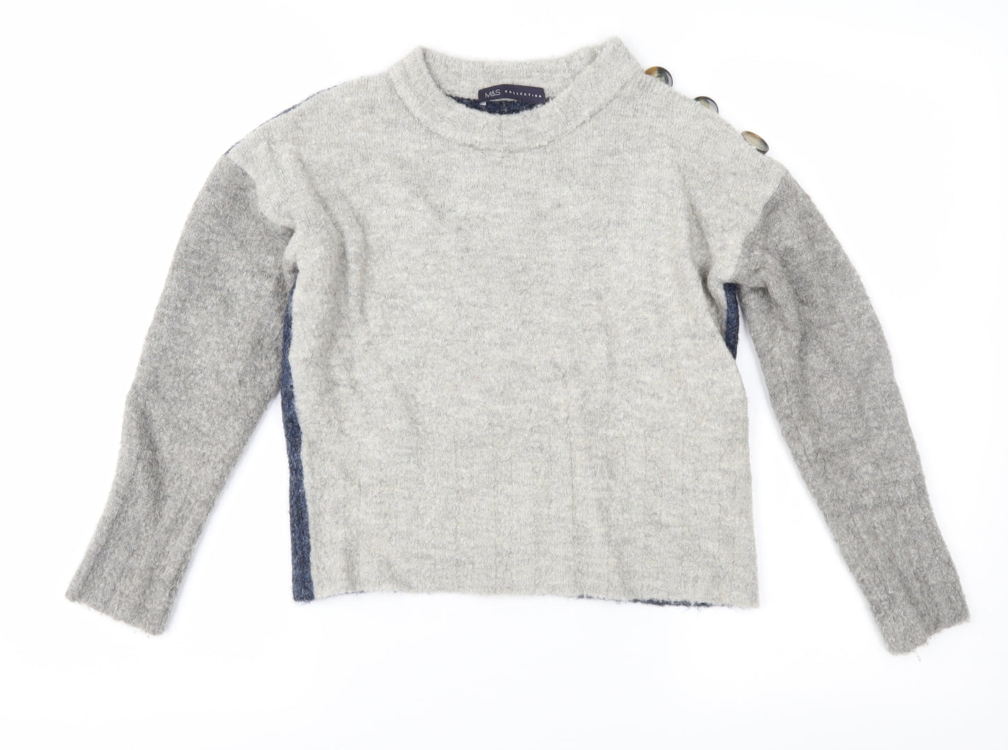 Marks and Spencer Womens Grey  Knit Pullover Jumper Size S