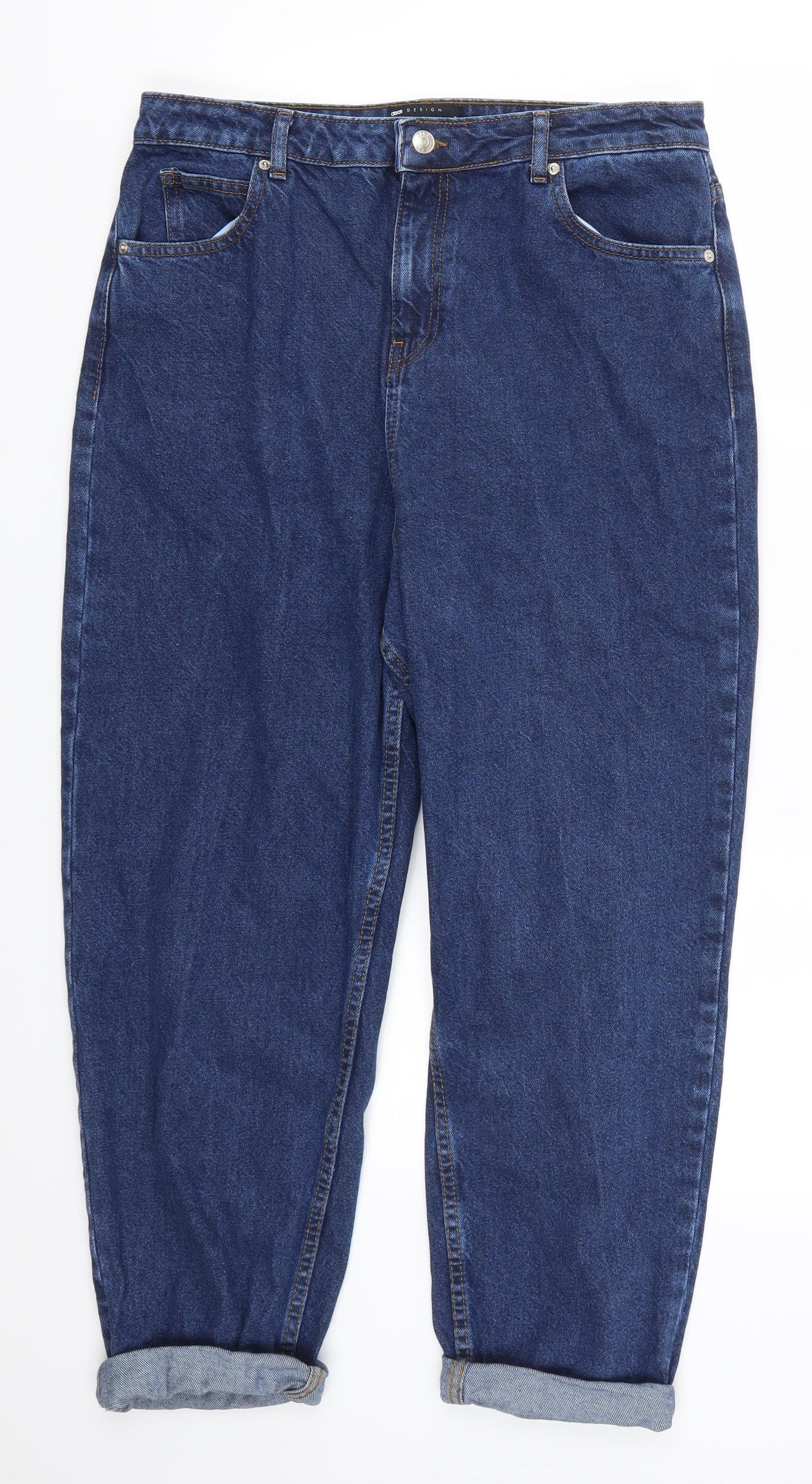 ASOS Womens Blue  Denim Mom Jeans Size 32 in L24 in