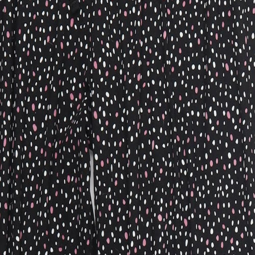 New Look Womens Black Polka Dot  Sweatpants Trousers Size M L29 in - Pink Polka Dot Loungewear