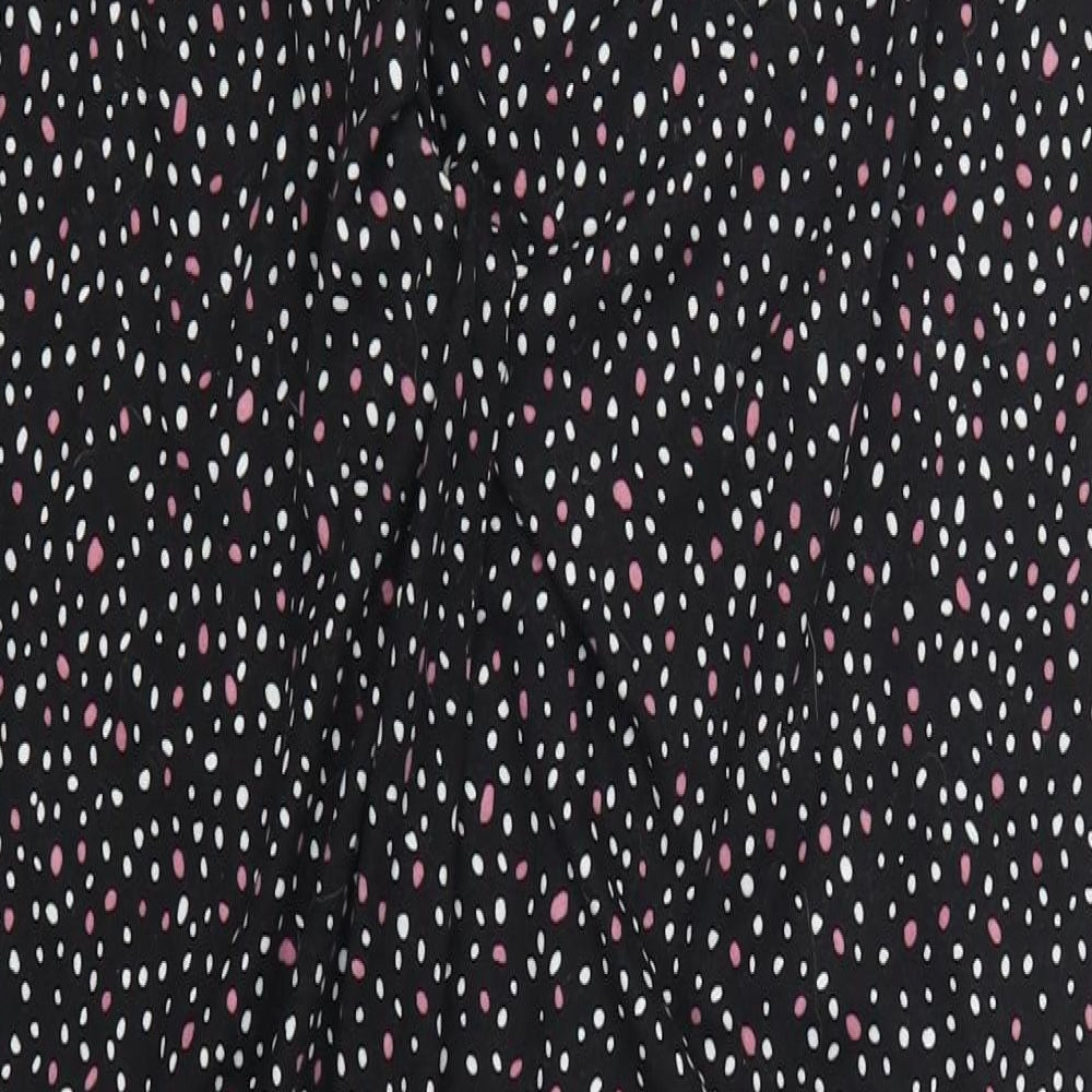 New Look Womens Black Polka Dot  Sweatpants Trousers Size M L29 in - Pink Polka Dot Loungewear