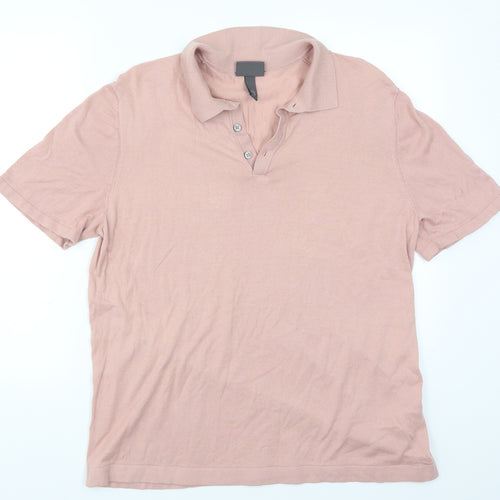 H&M Mens Pink    Polo Size XL