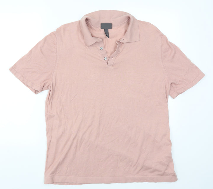 H&M Mens Pink Polo Size XL