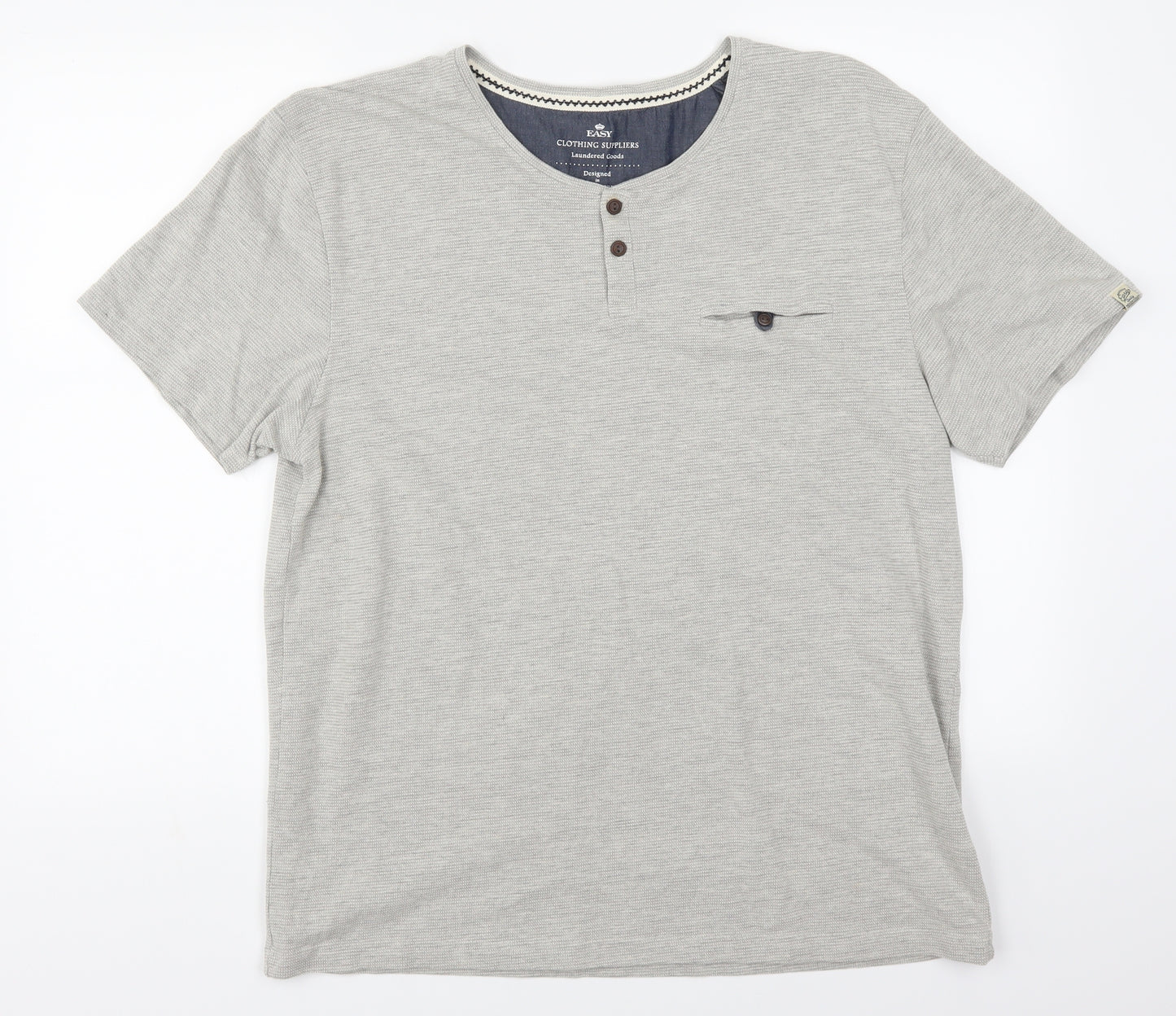 Easy Mens Grey    T-Shirt Size XL