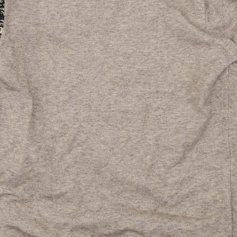 Sheilay Womens Brown Animal Print  Pullover Jumper Size XL