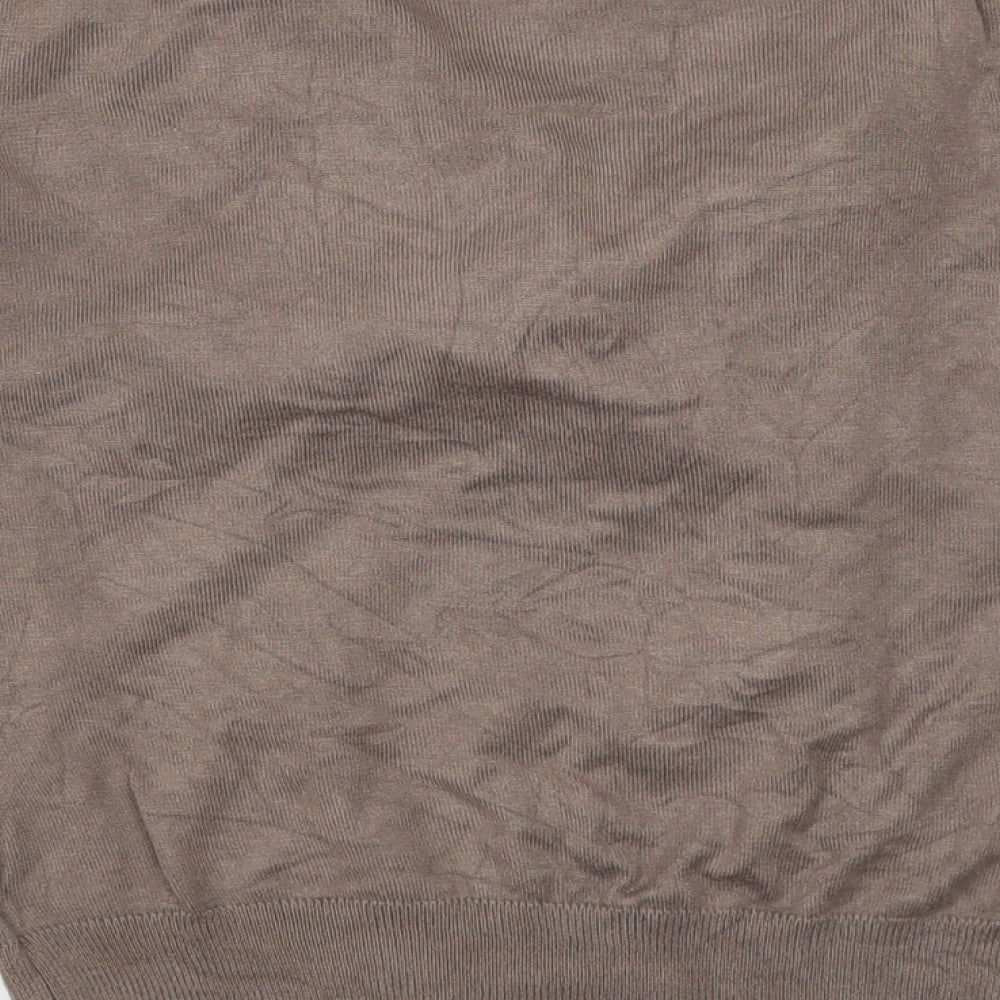 Marks and Spencer Womens Brown Animal Print  Pullover Jumper Size 14