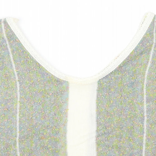 Preworn Womens Green Striped  Pullover Jumper Size 16
