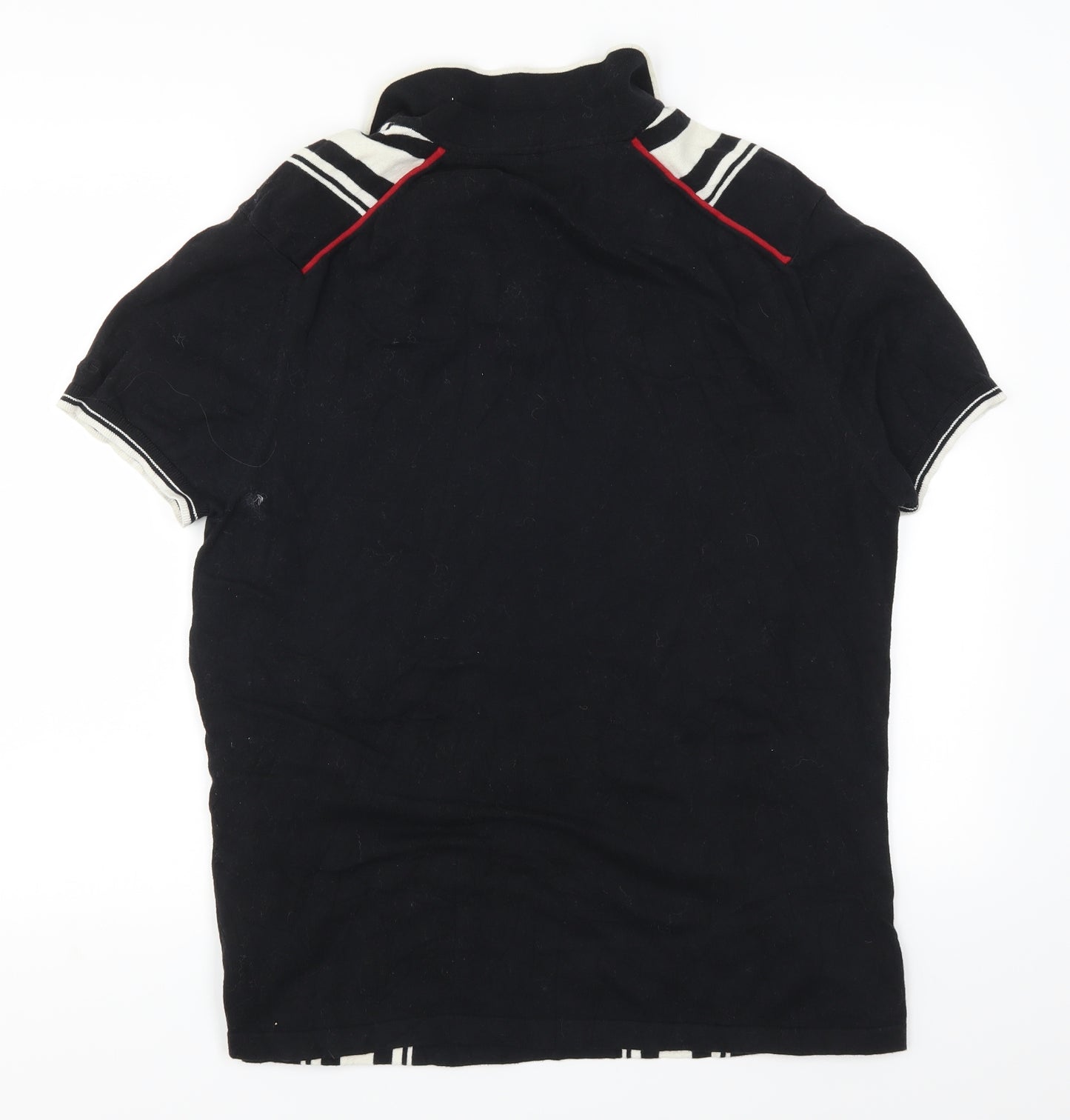 Ben Sherman Mens Black Striped   Polo Size 2XL