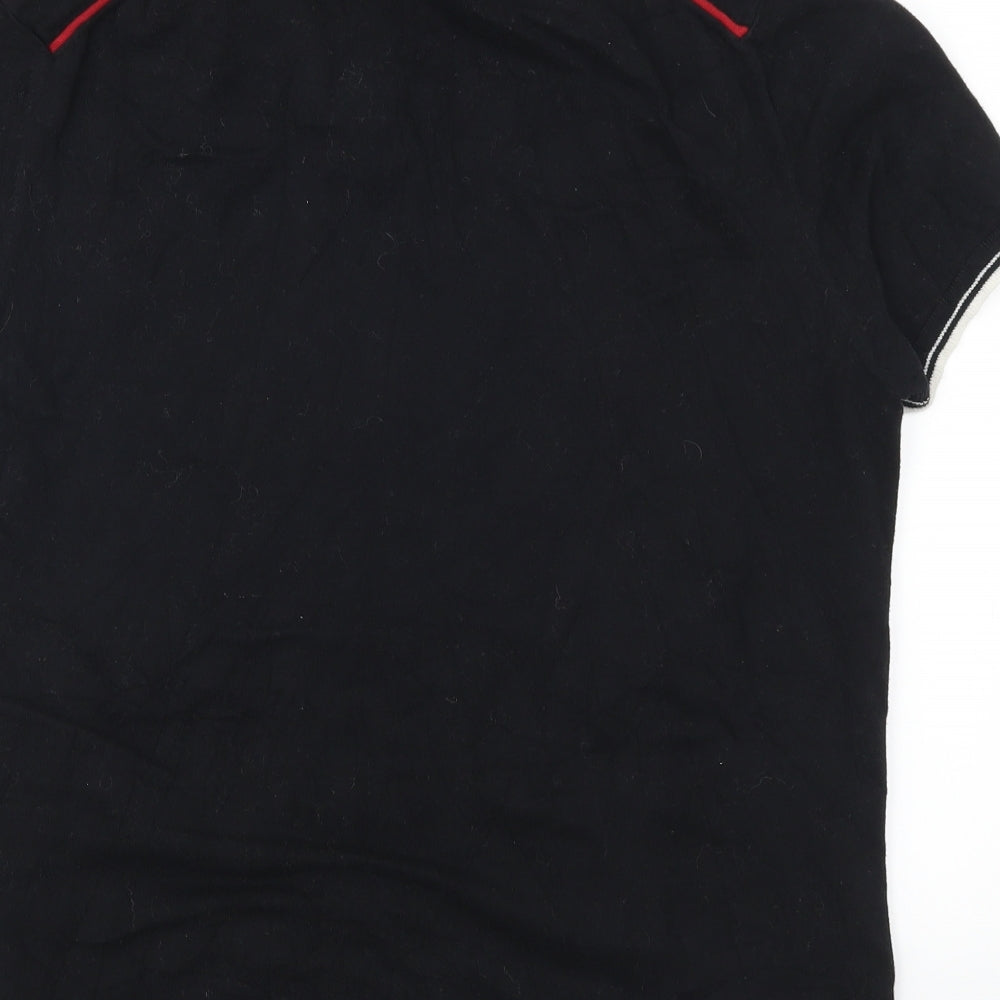Ben Sherman Mens Black Striped   Polo Size 2XL