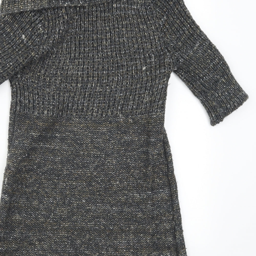 Brave Soul Womens Grey   Jumper Dress  Size 12