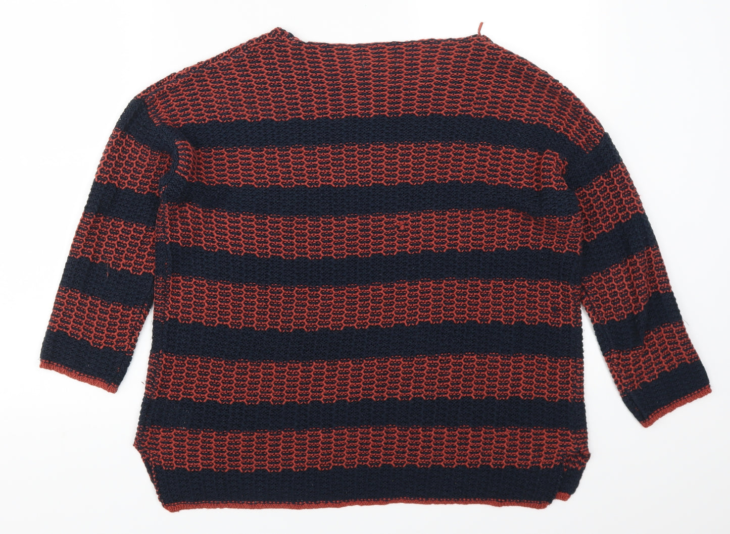 Papapya Womens Red Striped  Pullover Jumper Size M