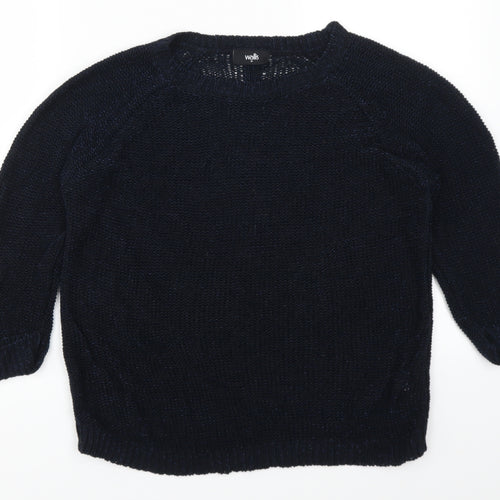 Wallis Womens Blue   Pullover Jumper Size M