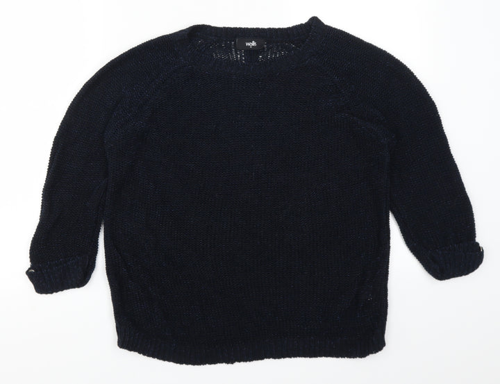 Wallis Womens Blue Pullover Jumper Size M