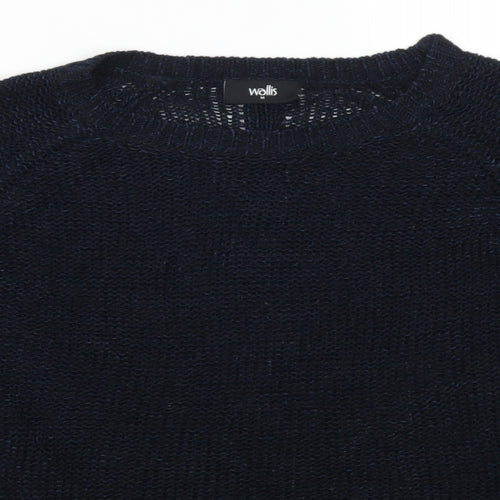 Wallis Womens Blue   Pullover Jumper Size M
